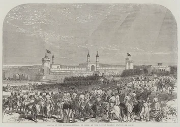 Ankunft des Generalgouverneurs von Indien am Bahnhof von Lahore